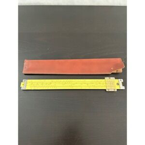 Vintage Pickett N902-ES Slide Rule Yellow Eye-Saver Leather Case Engineering